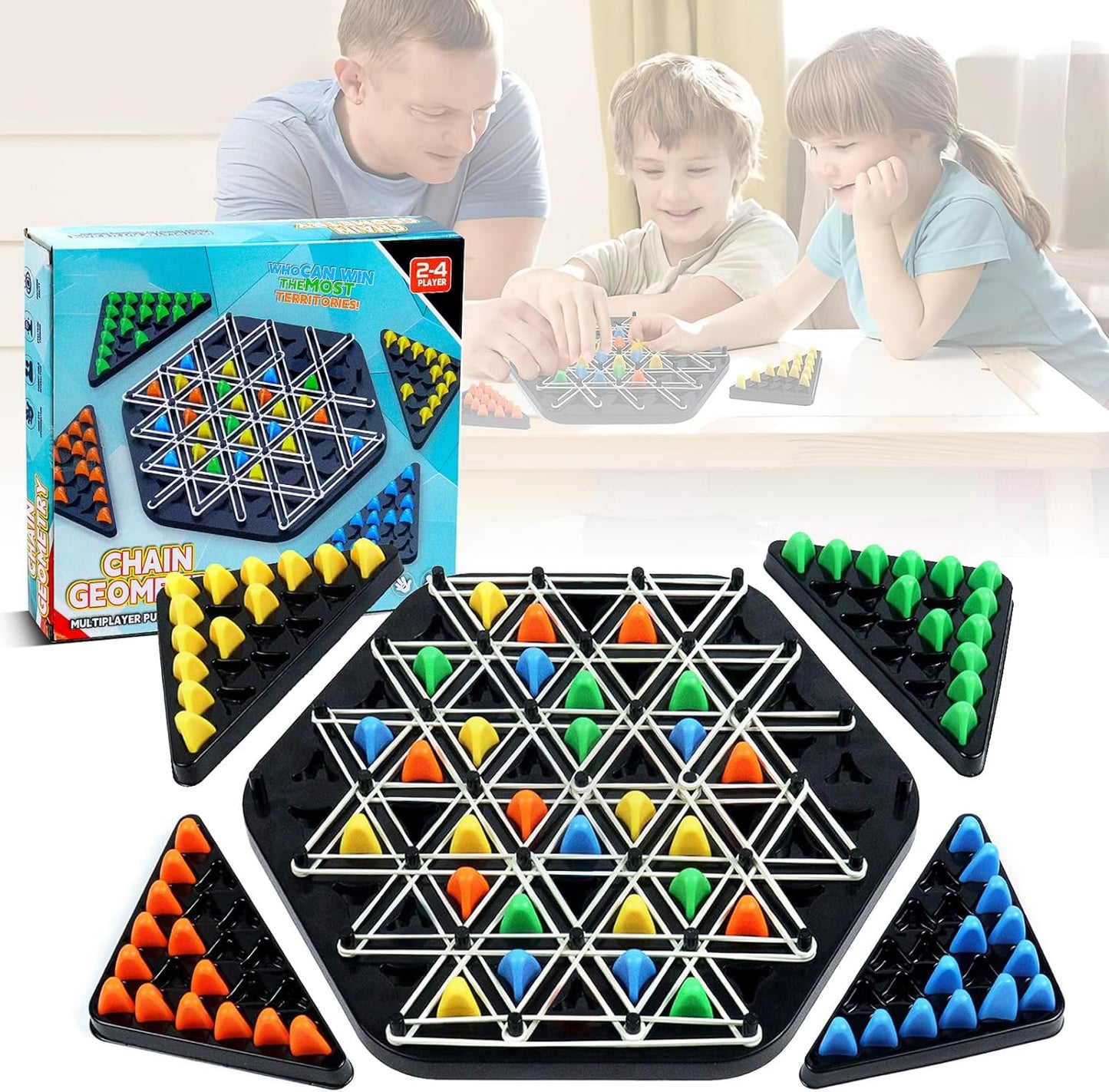 Triangle Tactics™️- Family Strategy Game Set