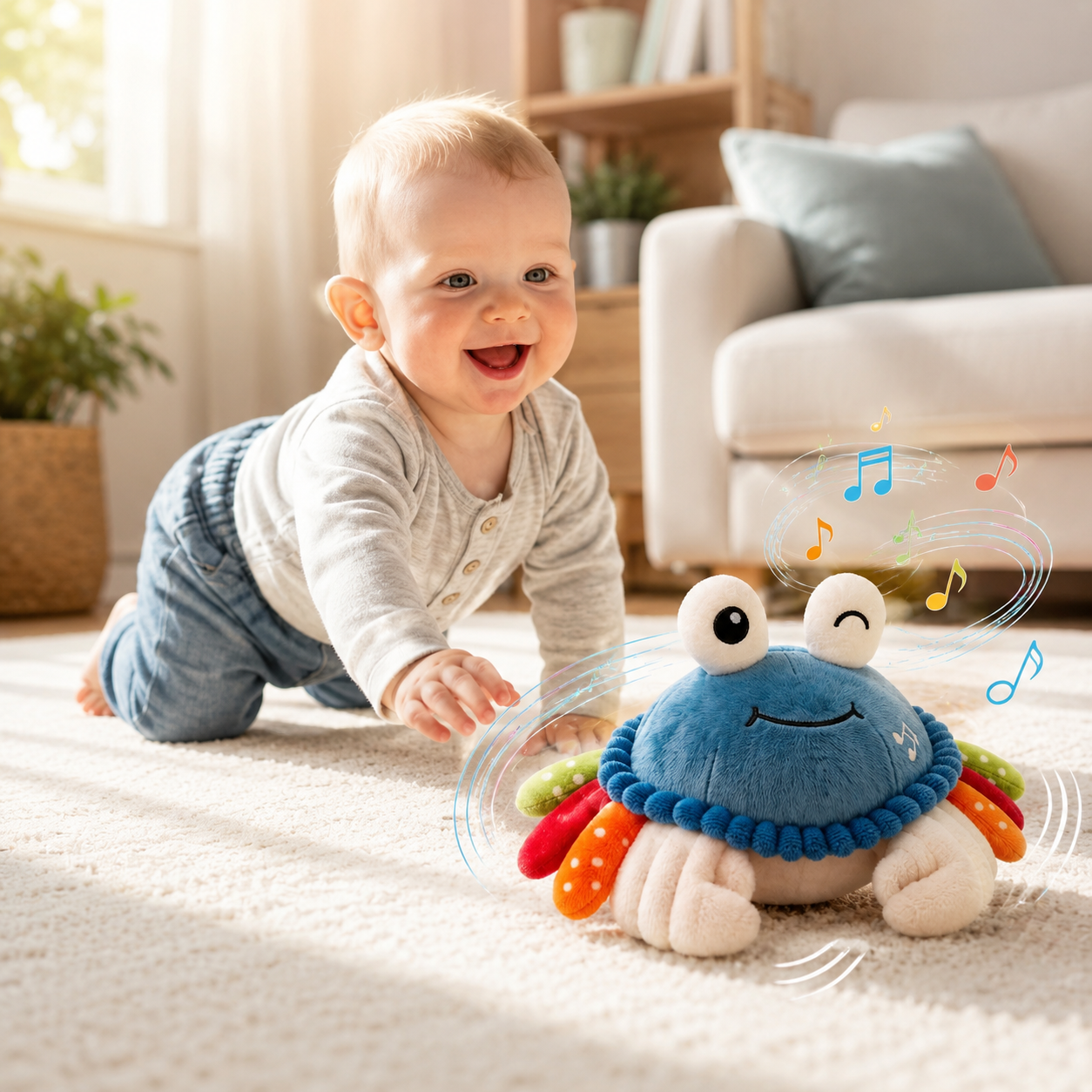 CrawlyCrab™ — Tummy Time Just Got Fun