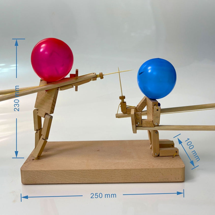 BalloonBrawlers™️ – Handmade Wooden Fighter Puppets