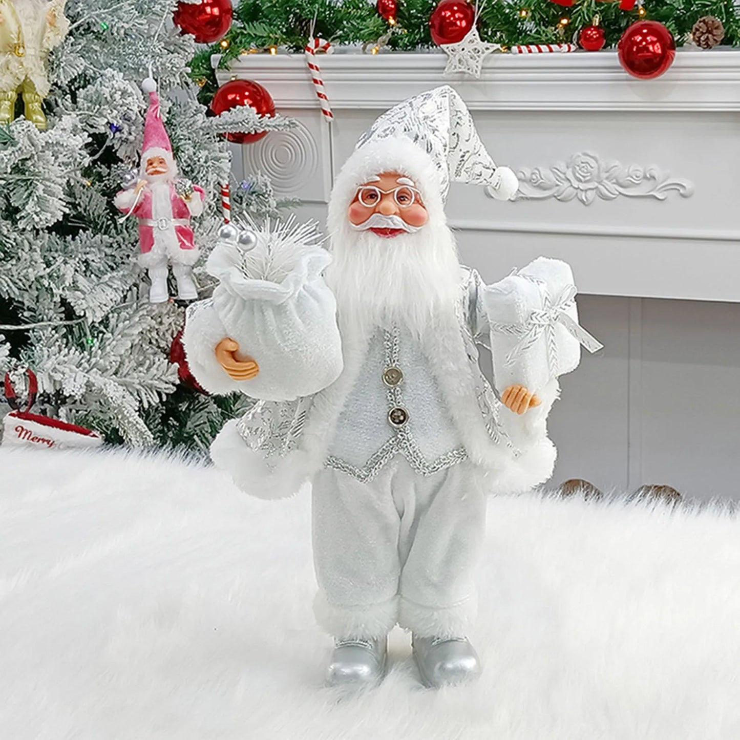 Merry & Bright Santa Doll – Festive Fun Décor