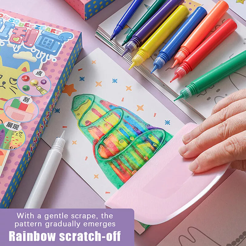 ScratchCraft™️ - Rainbow Painting Kit