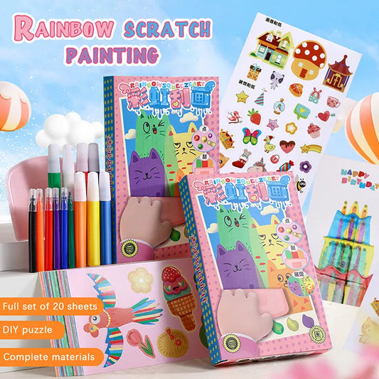 ScratchCraft™️ - Rainbow Painting Kit