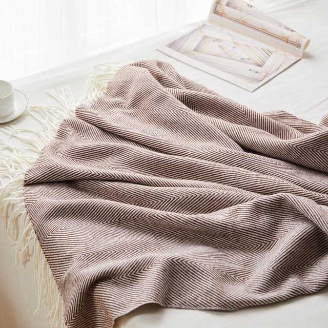 Herringbone Knitted Blanket
