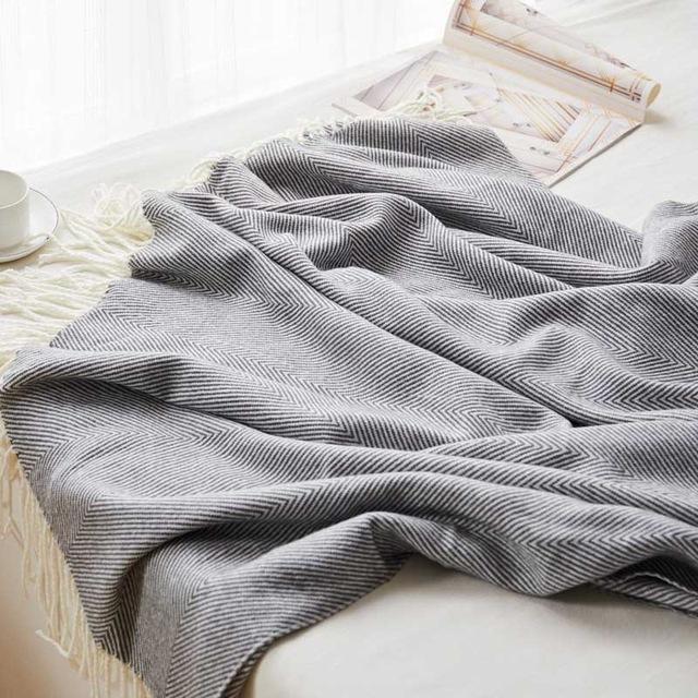 Herringbone Knitted Blanket
