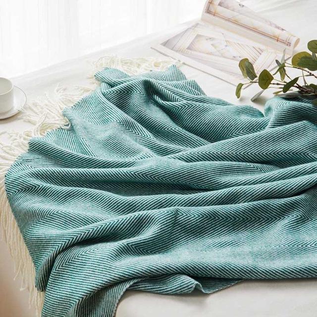 Herringbone Knitted Blanket