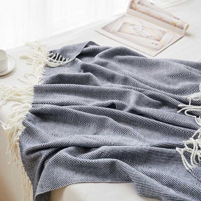 Herringbone Knitted Blanket