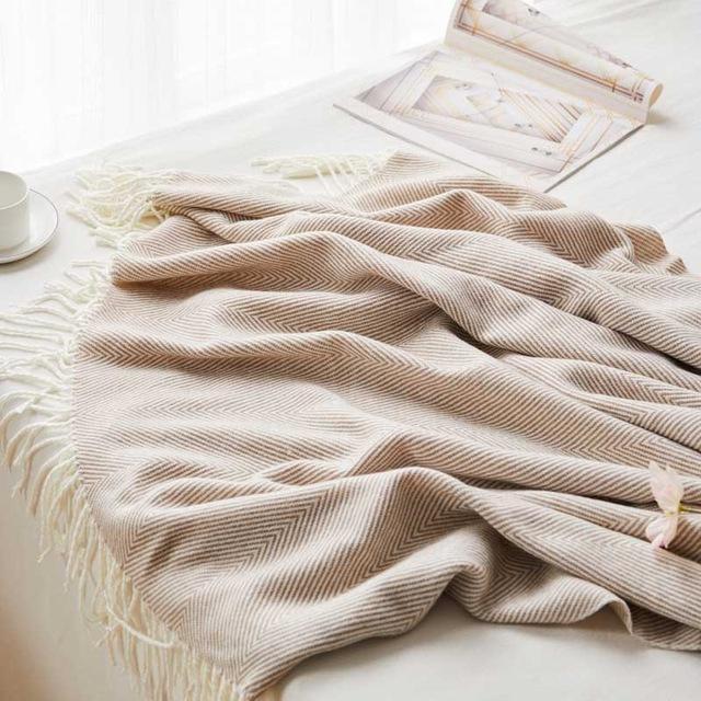 Herringbone Knitted Blanket