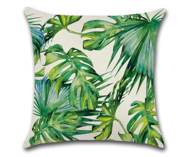 Tropical Leaf Cushion Cover