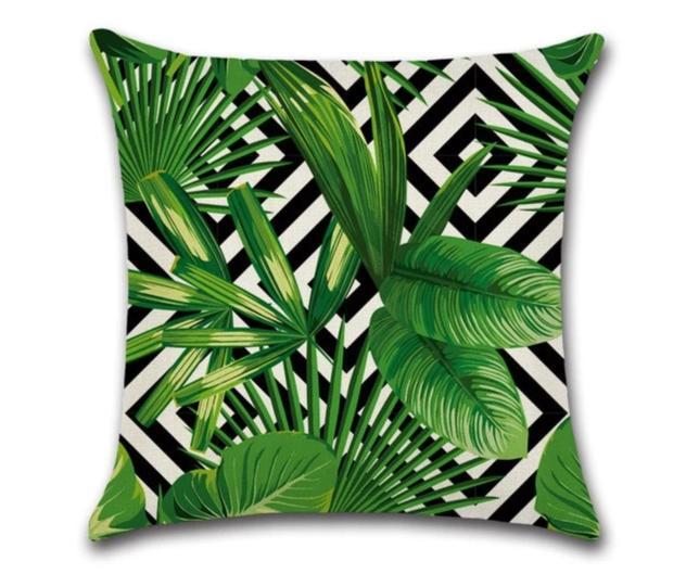 Tropical Leaf Cushion Cover