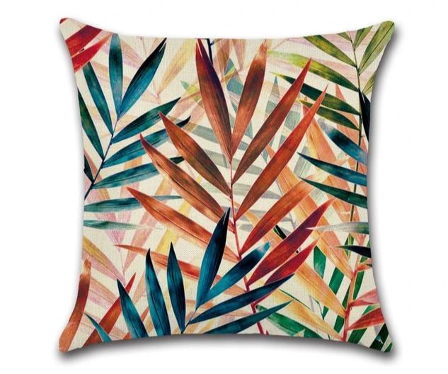 Tropical Leaf Cushion Cover