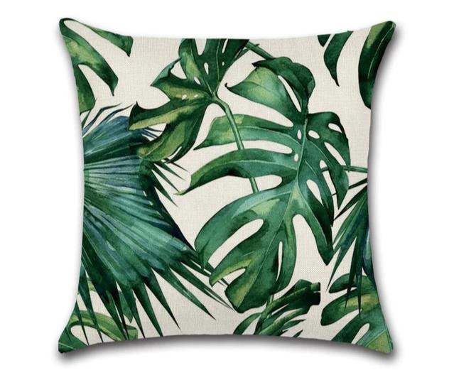 Tropical Leaf Cushion Cover
