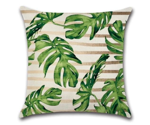 Tropical Leaf Cushion Cover