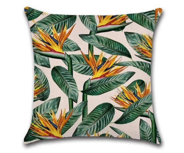 Tropical Leaf Cushion Cover
