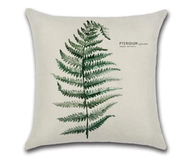 Handmade Leaf Cushion Cover