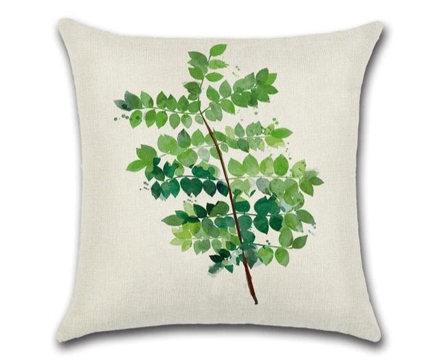 Handmade Leaf Cushion Cover