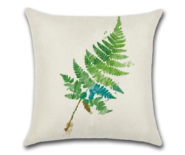 Handmade Leaf Cushion Cover
