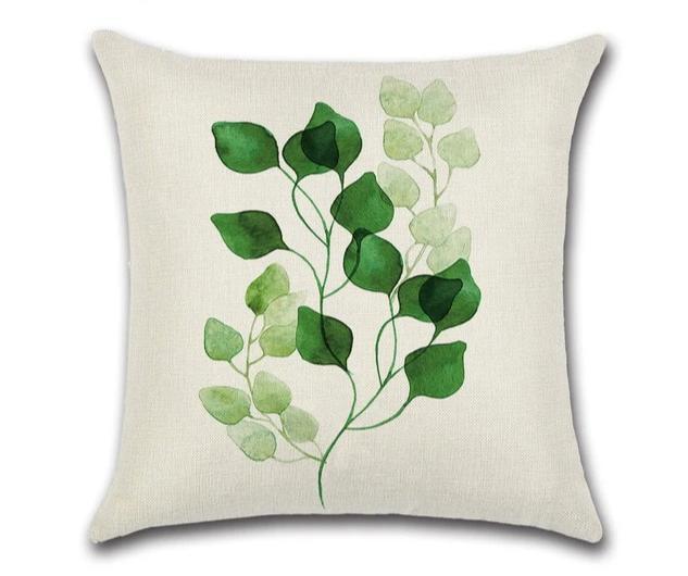 Handmade Leaf Cushion Cover