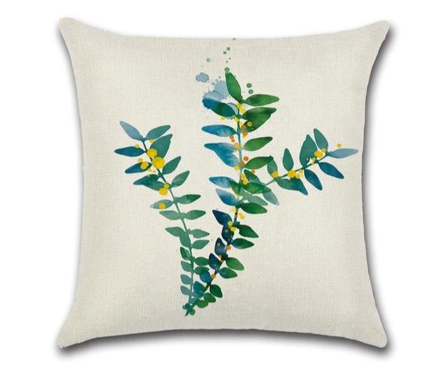 Handmade Leaf Cushion Cover