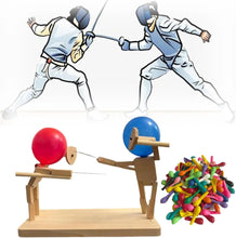 Load image into Gallery viewer, BalloonBrawlers™️ – Handmade Wooden Fighter Puppets
