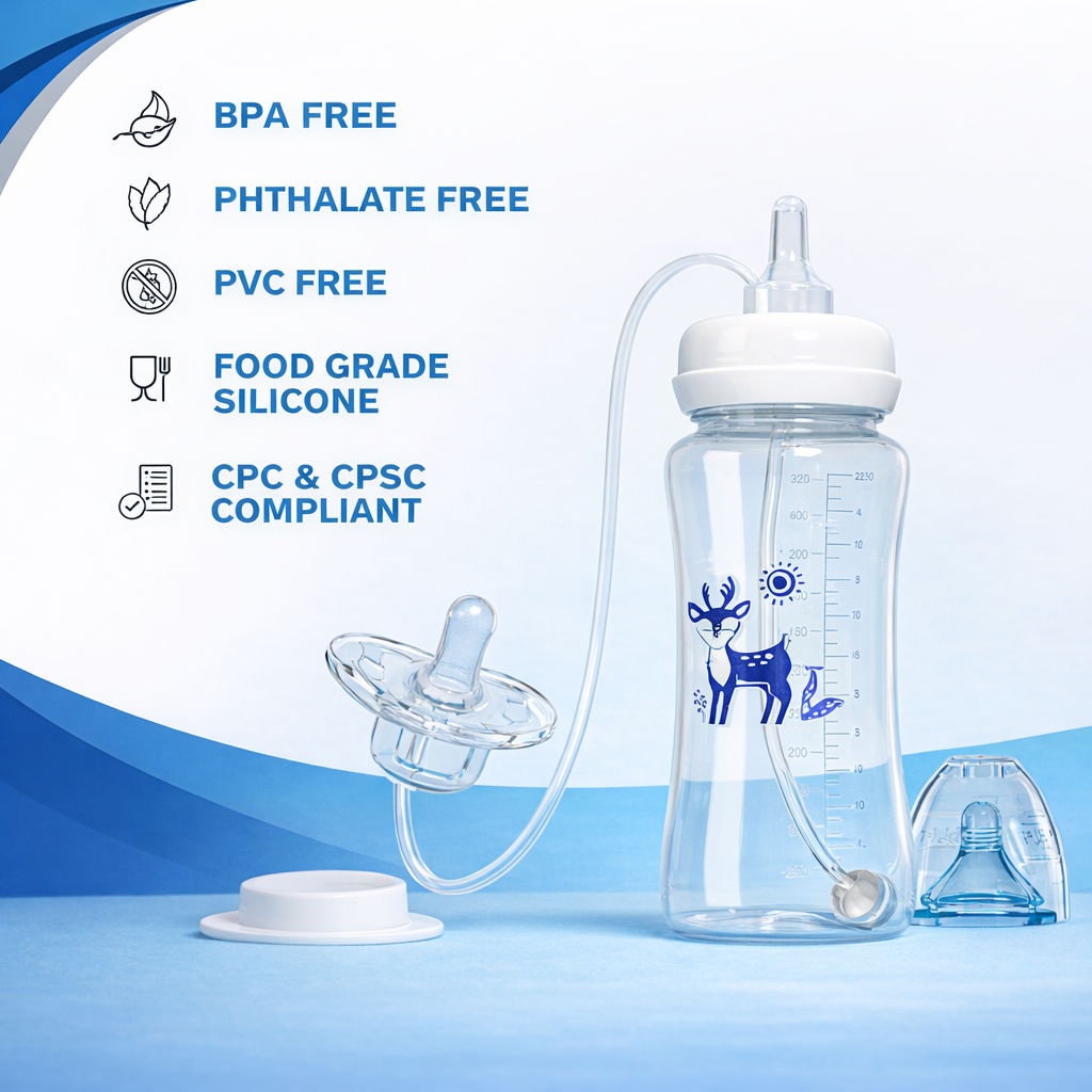 SnuggleSip™ - Hands-free baby bottle