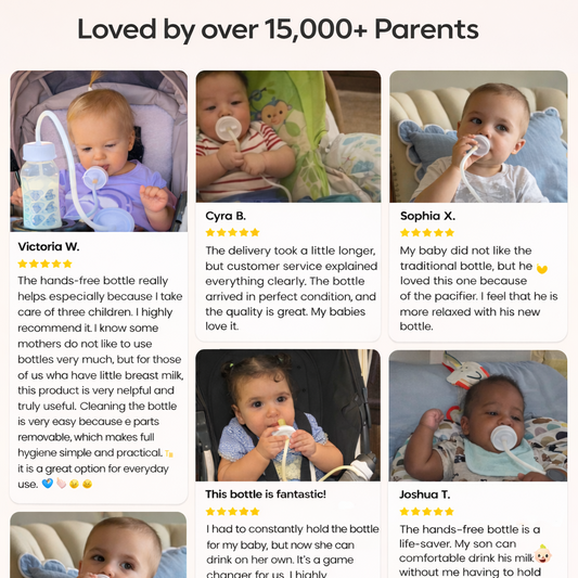 SnuggleSip™ - Hands-free baby bottle