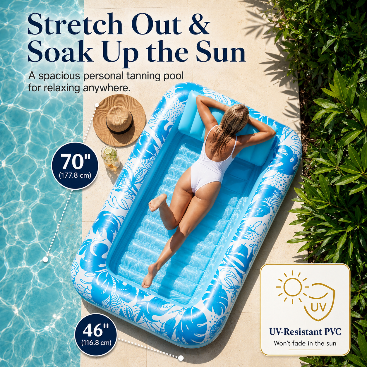 SunSoak™ - The Inflatable Tanning Pool