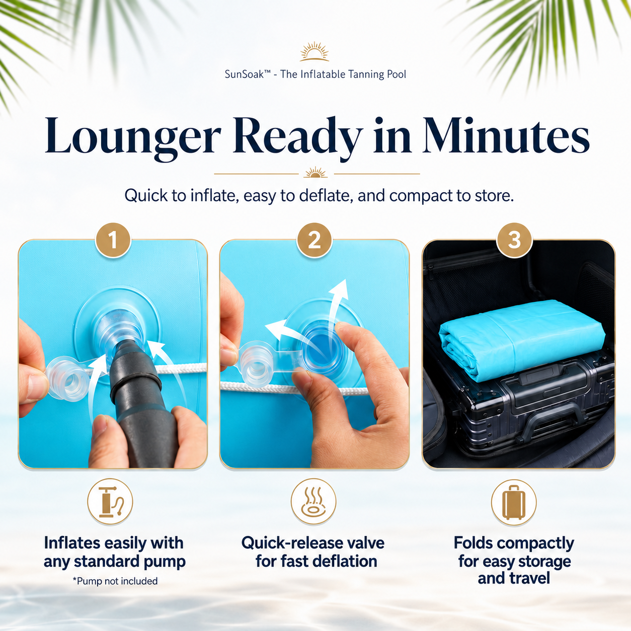 SunSoak™ - The Inflatable Tanning Pool