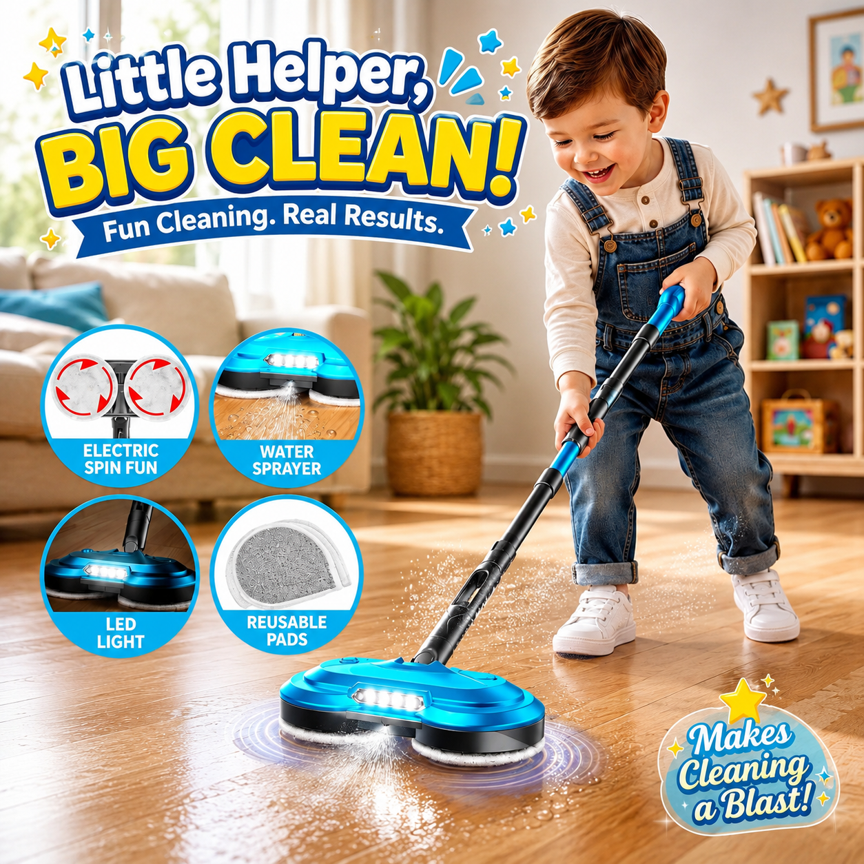 MopStar™ - The Kids Spin Mop That Actually Cleans