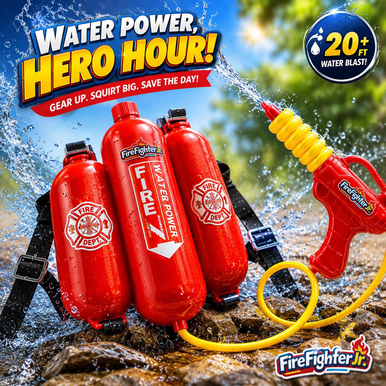 FireFighter Jr™ - Kids Water Backpack