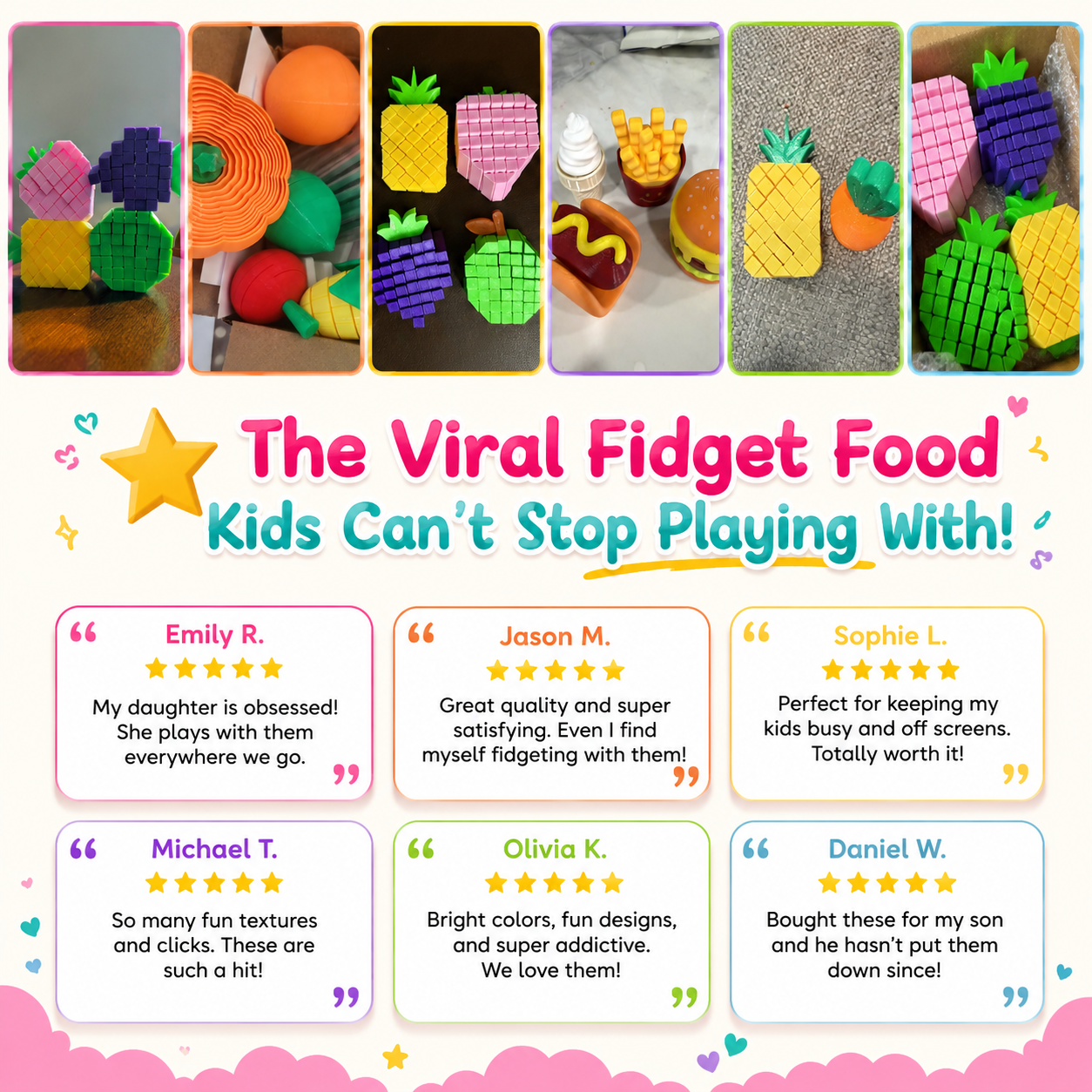 FidgetFood™ - Kids Montessori Come to Life Play Set