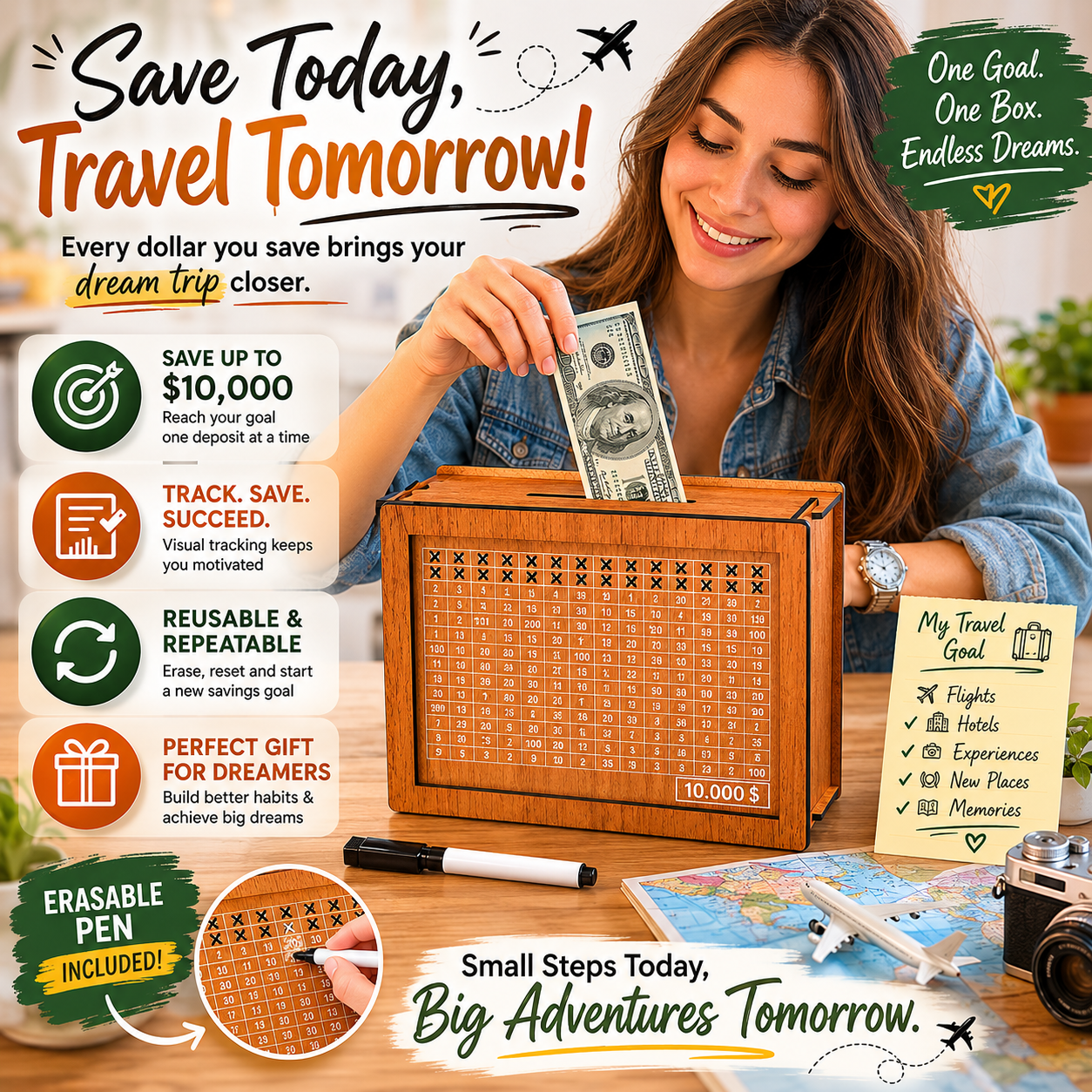 SaveStack™ - Handcrafted Savings Box