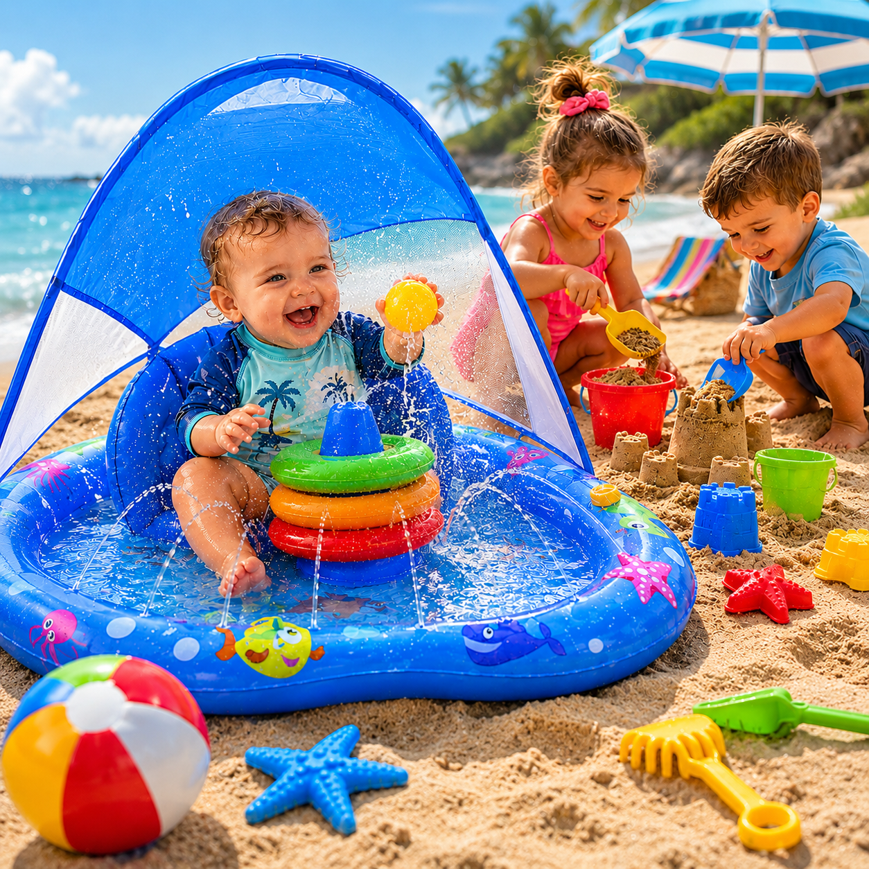SplashShade™ - Inflatable Baby Sprinkler Pad