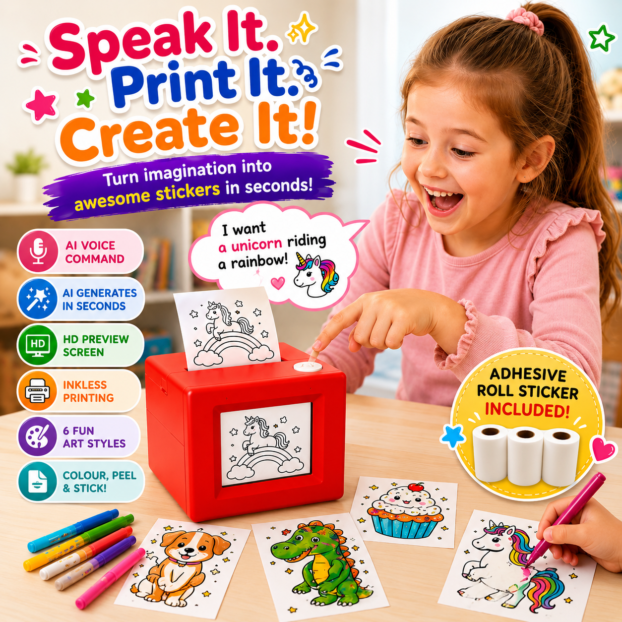 PrintGenie AI™ - Smart Colouring in Stickers – richmondrosestore