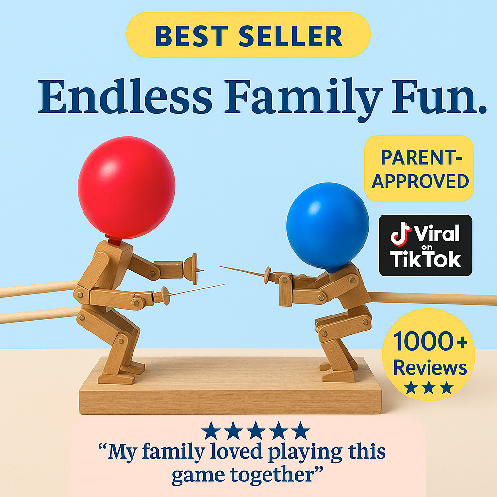 BalloonBrawlers™️ – Handmade Wooden Fighter Puppets