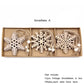 Vintage Wooden Snowflake Ornament Set (12pcs)