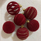 Luxurious Velvet Christmas Bauble Set (30 pcs)