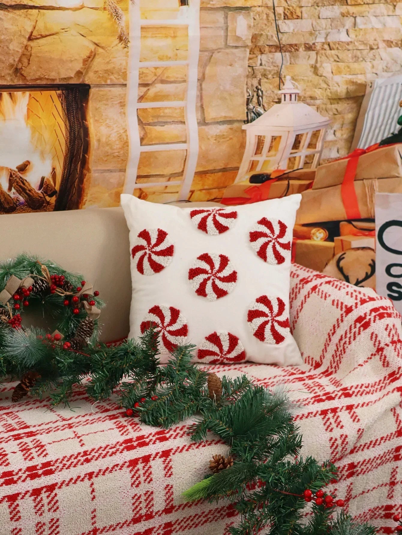Tufted Christmas Pillow Cover