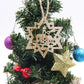 Vintage Wooden Snowflake Ornament Set (12pcs)