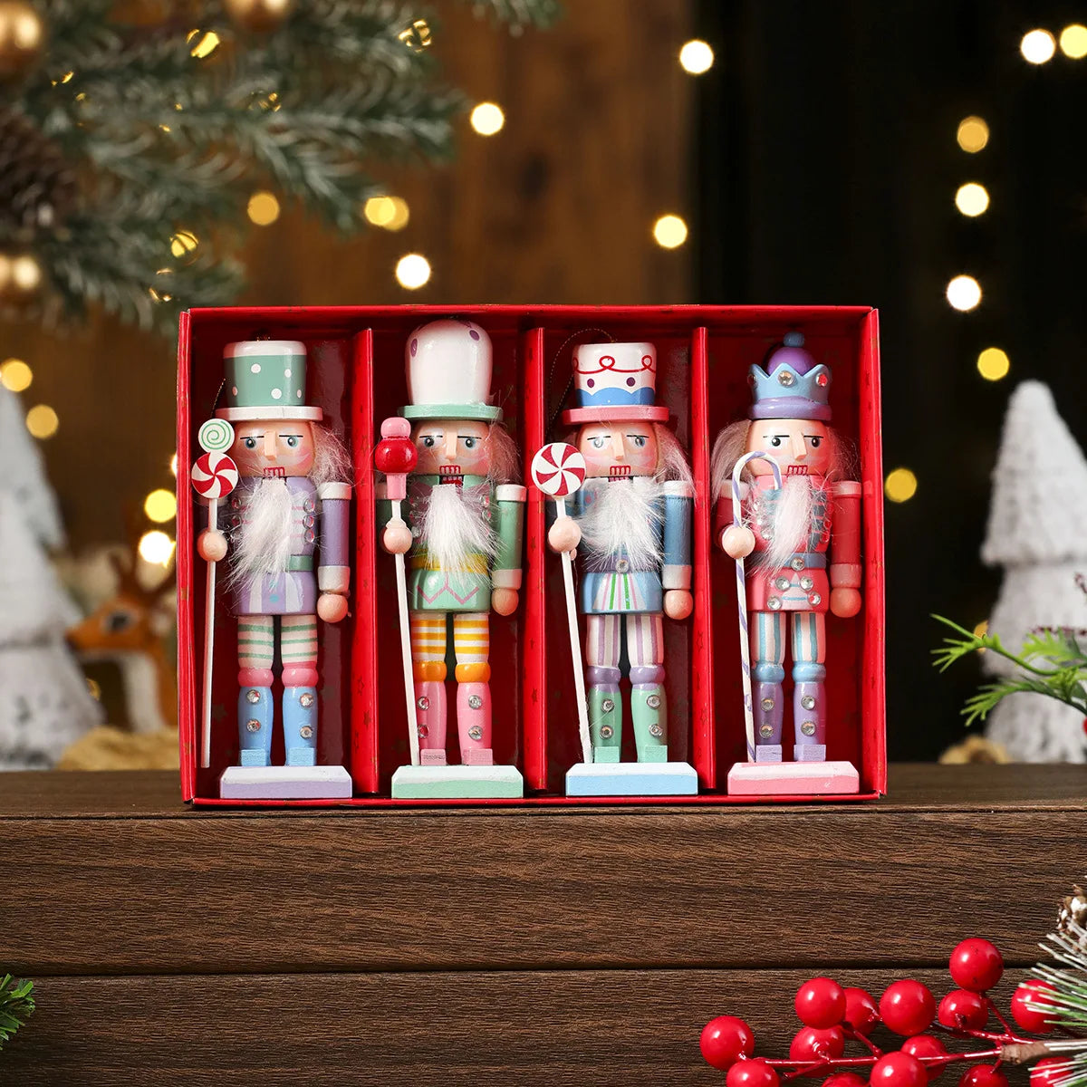 Handmade Wooden Nutcracker Ornaments