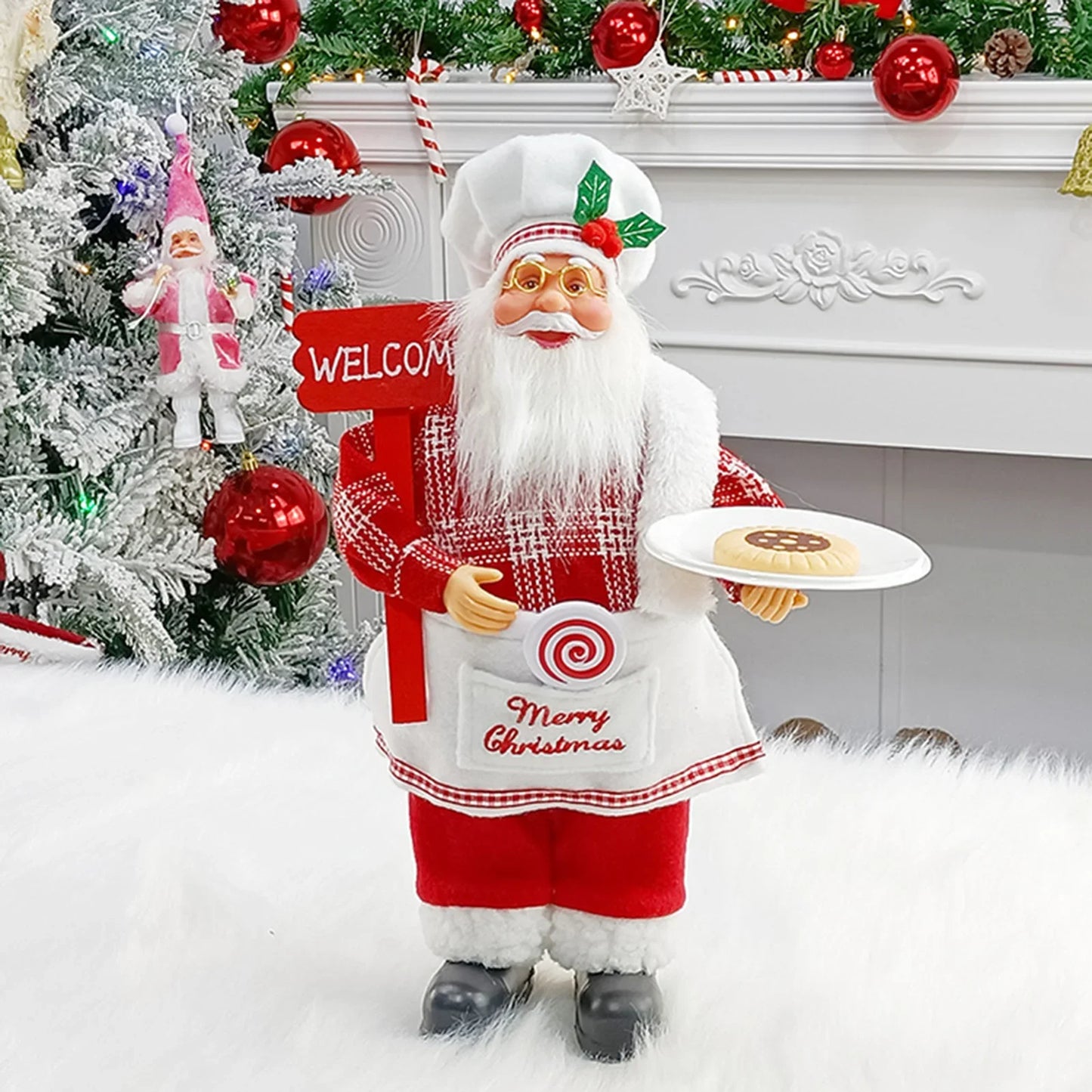 Merry & Bright Santa Doll – Festive Fun Décor