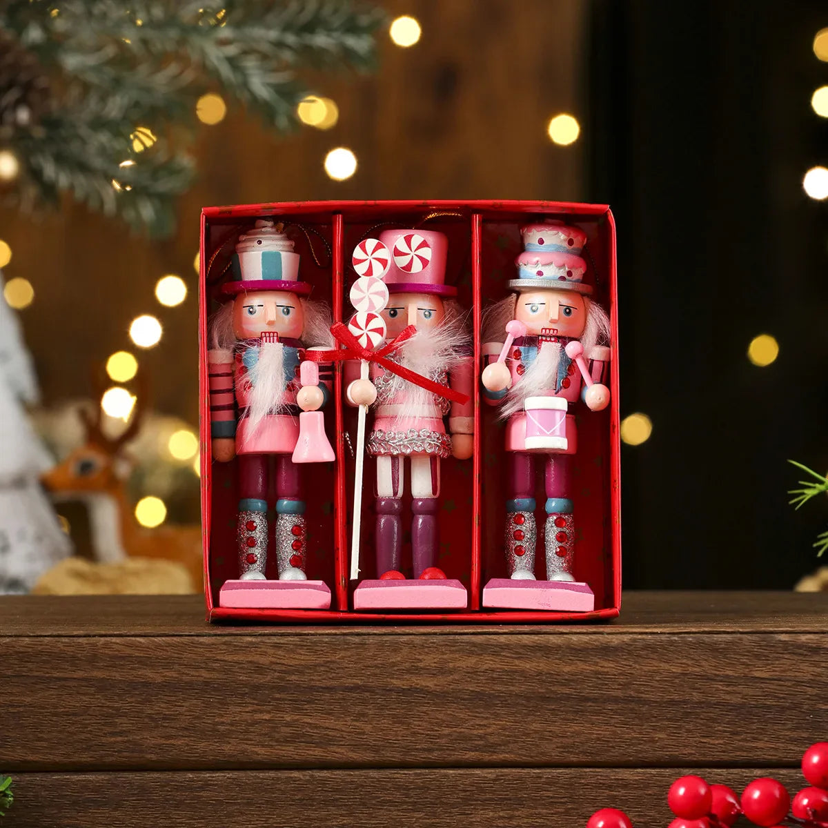 Handmade Wooden Nutcracker Ornaments