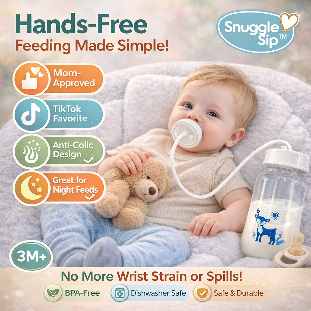 SnuggleSip™ - Hands-free baby bottle