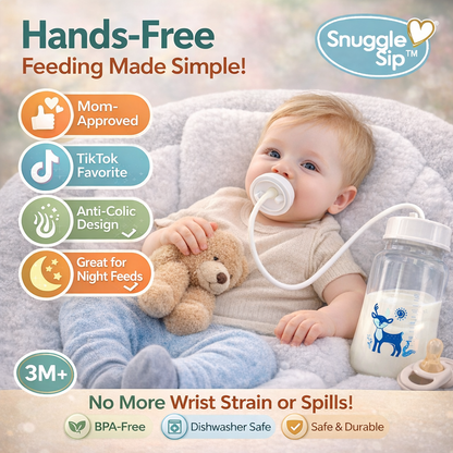 SnuggleSip™ - Hands-free baby bottle