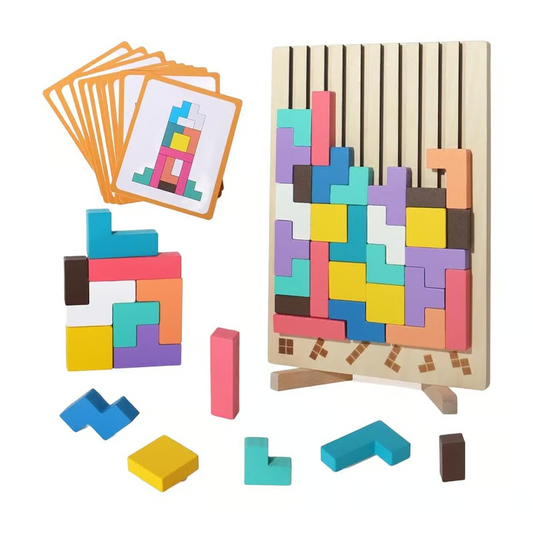 TetriMind™️- Montessori Wooden Tetris