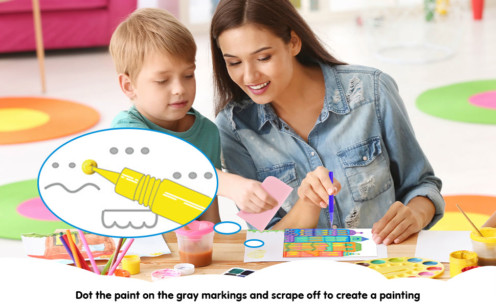 ScratchCraft™️ - Rainbow Painting Kit