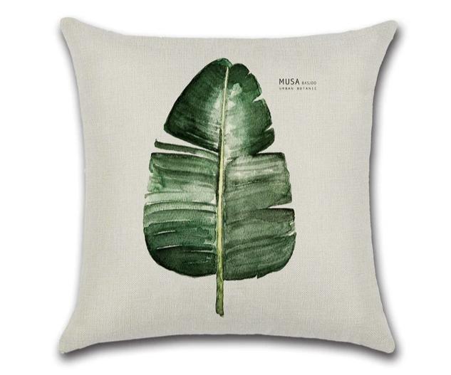 Handmade Leaf Cushion Cover